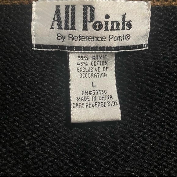 Vintage All Points By Reference Point Black Brown Floral Embroidered - Picture 7 of 7